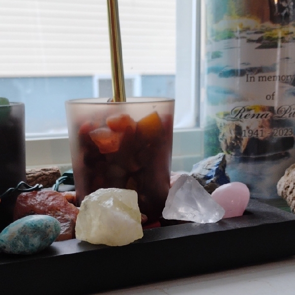 Other - Elegant Multi-Color Candle Holder with Stones